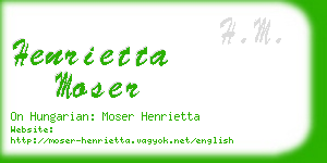 henrietta moser business card